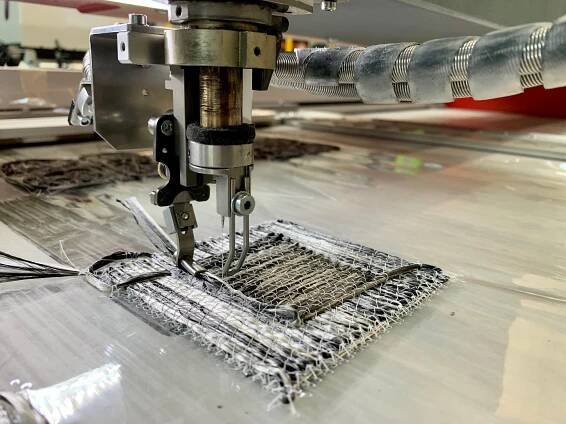 tailored fiber placement (TFP) of repair patch using carbon fiber PPS