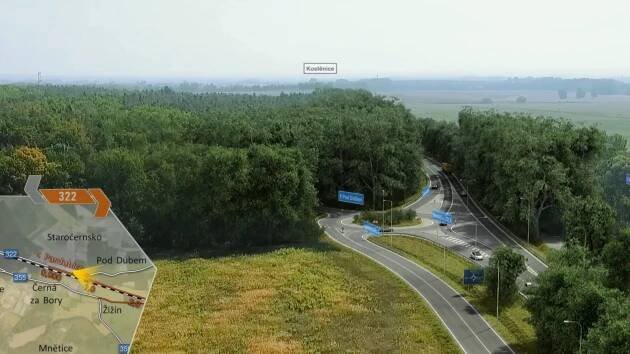 VIZUALIZACE: Letos začne stavba přivaděče na D35 v úseku Černá za Bory – Dašice