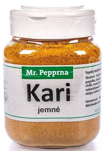 Mr. Pepprna Kari jemné kořenící směs 180 g - Koření jednodruhové, Koření, dochucovadla, bujóny, Trvanlivé