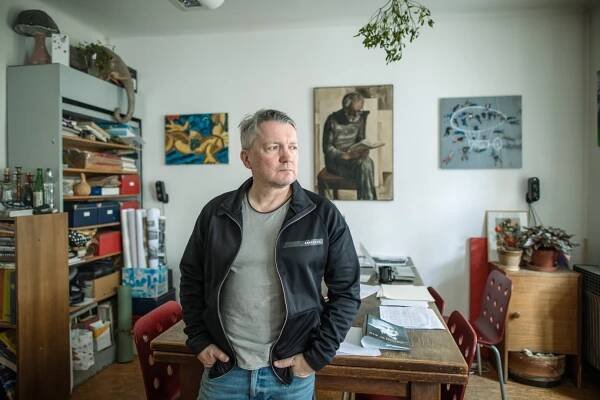 Psát potřebuju denně, říká spisovatel Miloš Urban. Foto: Jakub Plíhal, Deník N