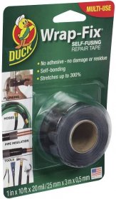 Duck Wrap Fix Black 1 in. x 10 ft. x 20 mil Silicone Self-fusing Tape - Walmart.com