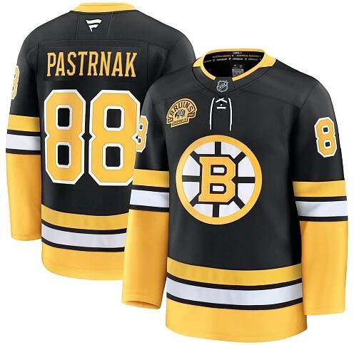Boston Bruins - David Pastrnak 100th Anniversary Alternate Premium NHL Dres 52 (L)