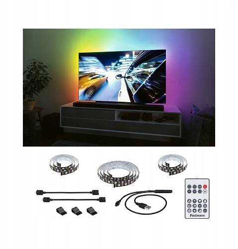 PAULMANN EntertainLED USB LED páskové RGB osvětlení TV 2m, 55", dálkové ovl