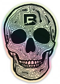 Baseline Overland Holographic Topo Skull Sticker