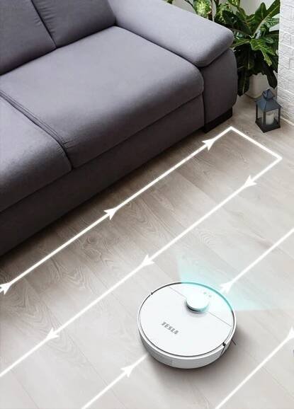 TESLA Electronics RoboStar - Chytrý robotický vysavač 2v1 2550 mAh Wi-Fi bílá