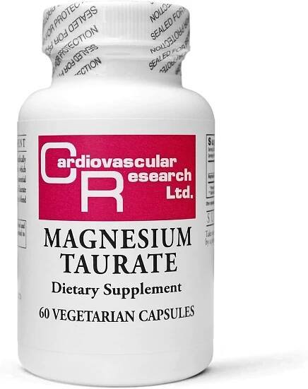 Cardiovascular Research Magnesium Taurate 125 mg, 60 Capsules, Creamy White