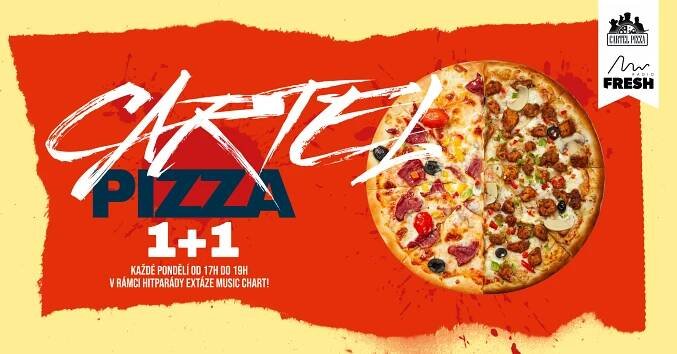 1+1 PIZZA OD CARTELU KAŽDÉ PONDĚLÍ PRO FRESHÁKY!