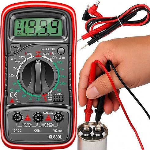 Digitální multimetr LCD Digitální ampérmetr AC DC Univerzální elektronický měřič Digitální Voltmetr Ampérmetr Univerzální měřicí přístroj Retoo