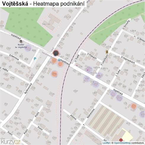 Mapa Vojtěšská - Firmy v ulici.