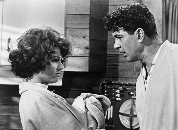 MAN'S FAVORITE SPORT?, from left: Paula Prentiss, Rock Hudson, 1964