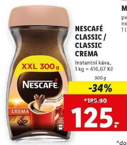 NESCAFÉ CLASSIC / CLASSIC CREMA instantní káva, 300 g