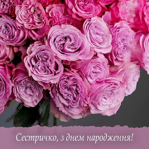 Картинка сестрі з днем народження з букетом трооянд