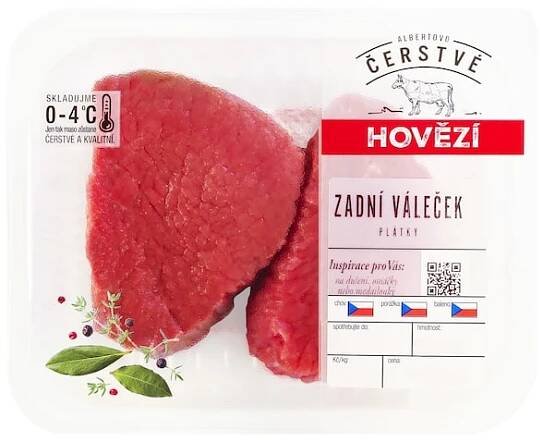 Hovězí falešná svíčková zadní plátky v akci