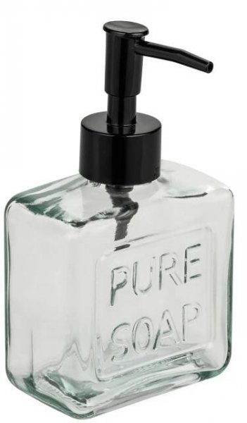 Wenko Dávkovač tekutého mýdla Pure Soap Picco, transparentní, 250 ml