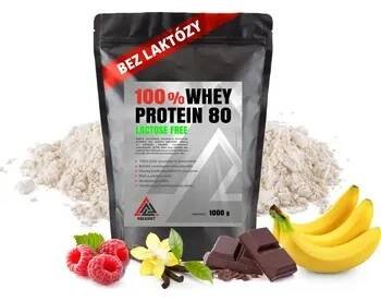 Protein AKCE 100% Whey protein 80 bez laktózy VALKNUT 1000 g různé příchuti Příchuť: Banán, Obsah balení: 1000 g