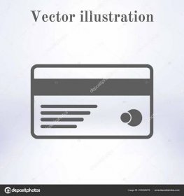 Vektorové Ikony Kreditní Karty Plochý Design Styl