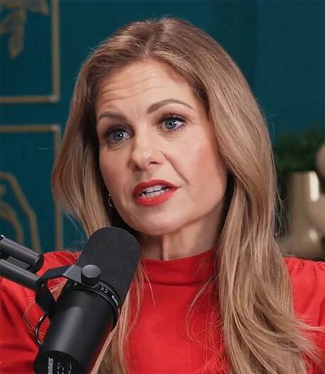 Candace Cameron Bure talking about her marriage on her podcast