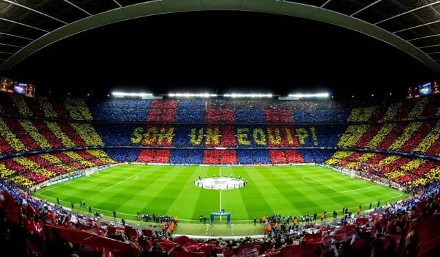 FC Barcelona Football Field Desktop Wallpaper