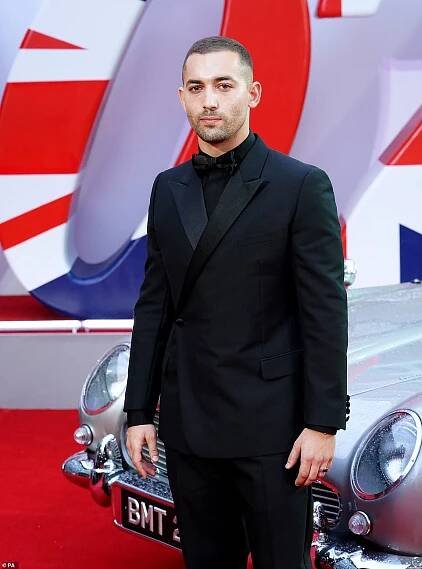 Looking sharp: No Time To Die actor Dali Benssalah looked sharp in an all-black suit