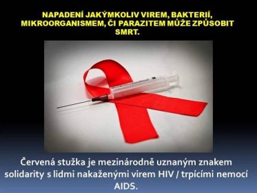Červená stužka je mezinárodně uznaným znakem solidarity s lidmi nakaženými virem HIV / trpícími nemocí AIDS..