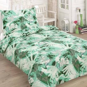 Bavlněné povlečení LEAVES zelené 2 SET 140x200cm - HOMA bytový textil