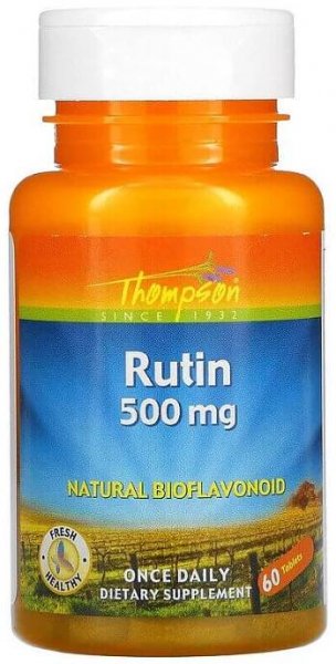 Thompson, Rutin, 500 mg, 60 Kapslí | Medicskinshop