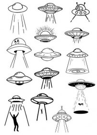 an image of aliens flying in the sky