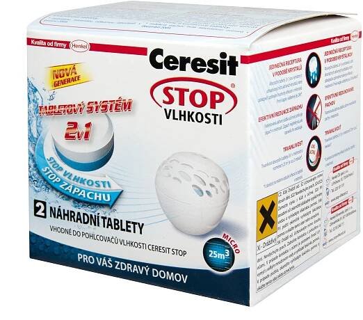 Ceresit STOP VLHKOSTI PEARL náhradní tablety 2v1 neutrální (2x300g)