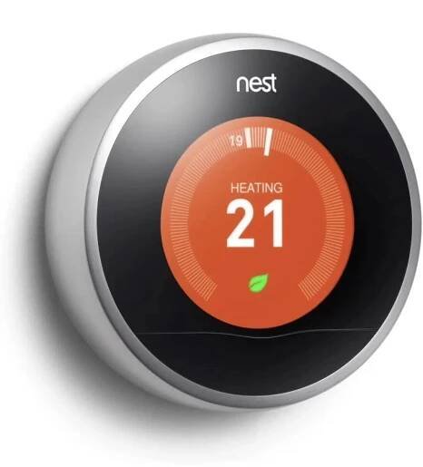 Google Nest Learning Thermostat Gen. 3 stříbrná / Bezdrátový chytrý termostat / Barevné LCD / Teplota & Vlhkost / Wi-Fi