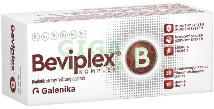 Beviplex B komplex 30 tablet Galenika - GigaLékárna.cz