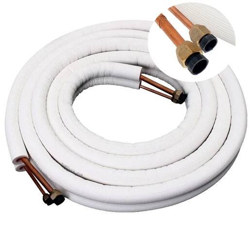 Better Price  Hot Selling 1/4+3/8 Installation Kit PE Insulation AC Copper Pipe Split Installation Kit