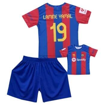 Numberoplus Premium dětský fotbalový dres Komplet FC Barcelona - Lamine Yamal 19 Velikost: 11 roků (vel.140)