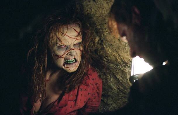 Izabella Scorupco scares in "Exorcist: The Beginning." 