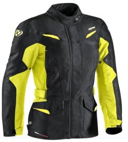 Dámská bunda na motorku IXON Summit 2 černo-fluo žlutá výprodej
