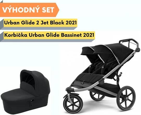 Thule Urban Glide 2 Double Jet Black 2021 s korbičkou