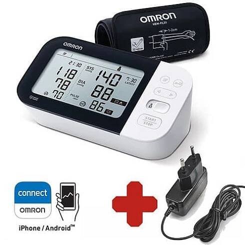 Tlakoměr OMRON M7 Intelli IT s AFib + zdroj (SET)
