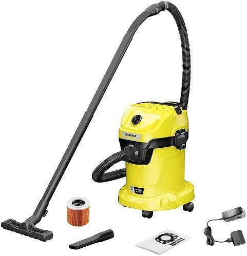 Kärcher Home & Garden WD 3-18 1.628-551.0 mokrý/suchý vysavač 225 W 17 l vč. 1 akumulátoru, Vč. nabíječky