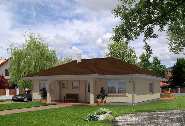 Projekt na bungalov, projekt bungalov, projekty bungalov, bungalov 073 