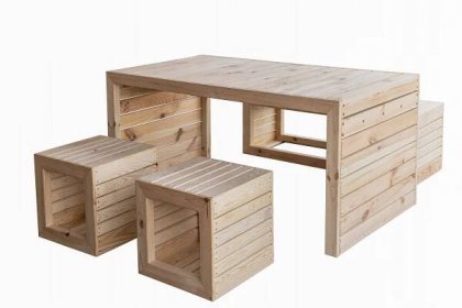 Zahradní nábytek, terasa, dřevěný kávový set