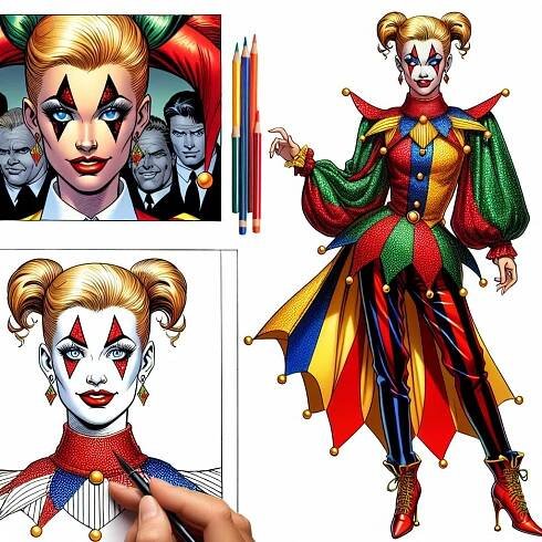 Jak nakreslit Harley Quinn: Šílená kráska z komiksu ožívá! 2