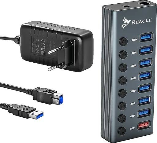 Rozbočovač USB 3.0 aktivní 8 portů s 36W napájecím zdrojem Obrázek produktu 