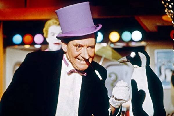 Burgess Meredith played the villainous Penguin on the Batman television series, 1966.