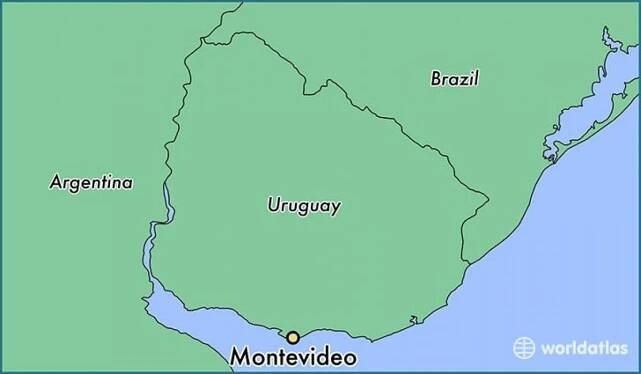 Map of montevideo Uruguay