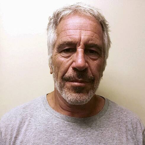 Mugshot of Jeffrey Epstein.