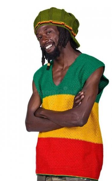 Portrait of rasta man with traditional clothes. Colorful casual clothes stock images, royalty-free photos and pictures