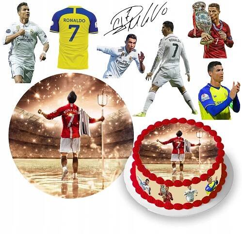 MEGA SADA OPLATEK NA DORT CRISTIANO RONALDO CR7 MÍČ + TEXT BONUS 1