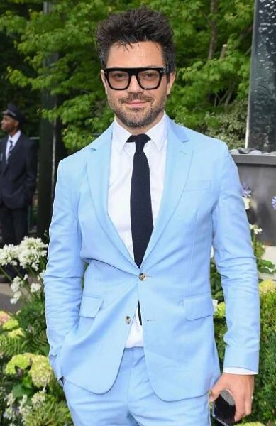 Dominic Cooper attends day three of the Wimbledon Tennis Championships