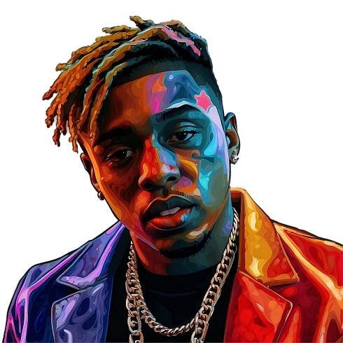 Juice Wrld Abstract Artwork Png Xtr PNG