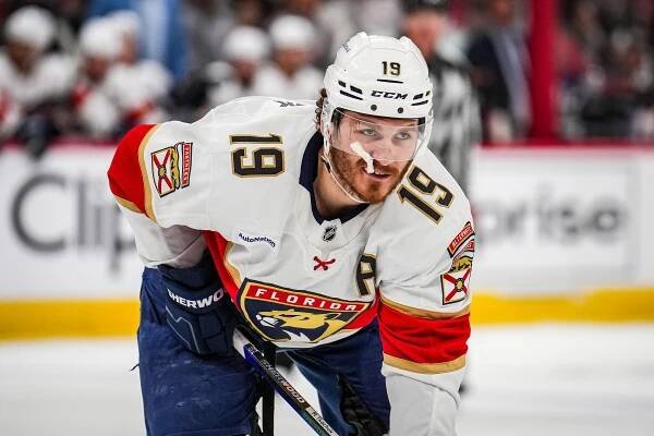 Matthew Tkachuk and the Florida Panthers have won the Eastern Conference three years in a row.