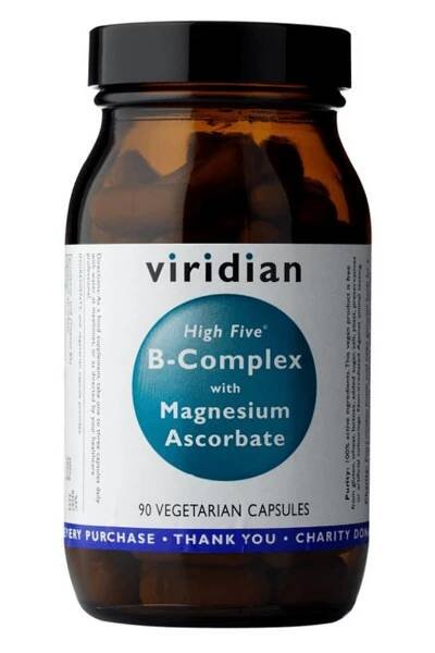 VIRIDIAN High Five B Complex with Magnesium Ascorbate 90 kapslí